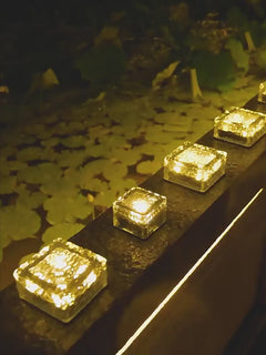 Lorled High Powered Solar Cube Lights Solar Powered Outdoor Lights Best Solar Landscape Lights Waterproof Solar Brick Lights