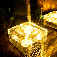 Lorled Solar Ice Cube Lights Solar Brick Lights Strong Solar Garden Lights For Sale