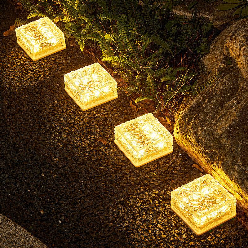 Lorled New Upgraded Cube Garden Lights Solar Porch Light Automatic Solar Brick Lights For Garden