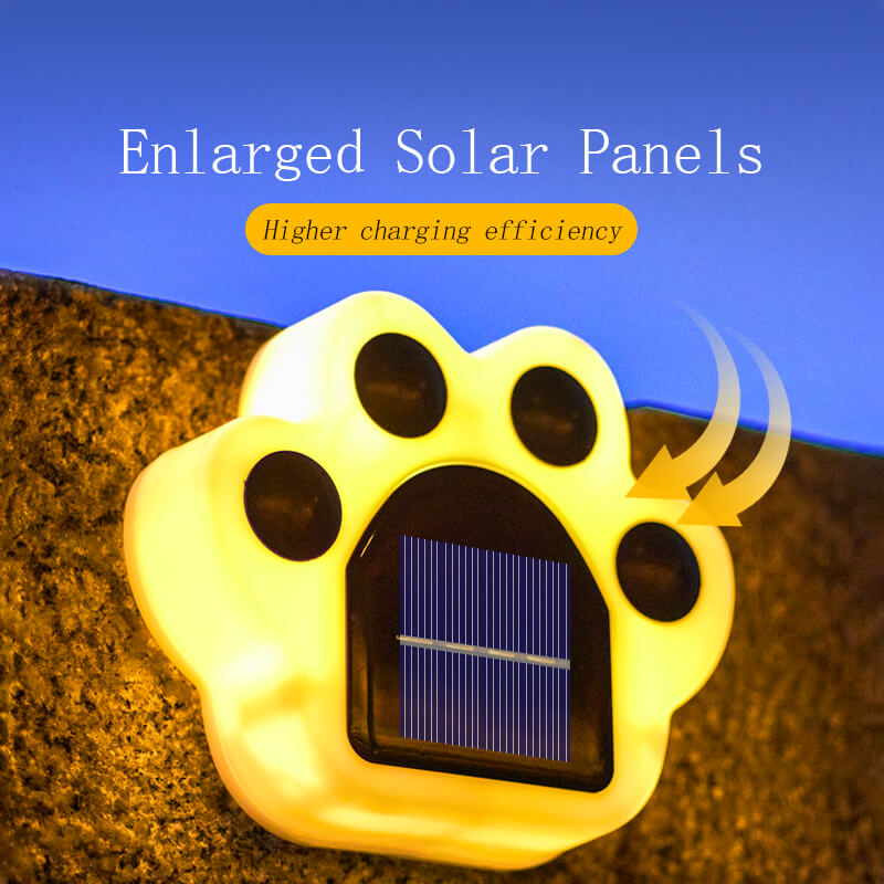 Lorled Paw Print Solar Lights Outdoor Waterproof Stick On Solar Lights