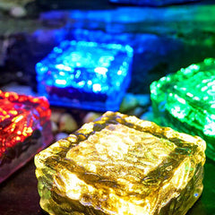 Lorled Solar Cube Lights Outdoor Novelty Solar Garden Lights Solar Brick Lights