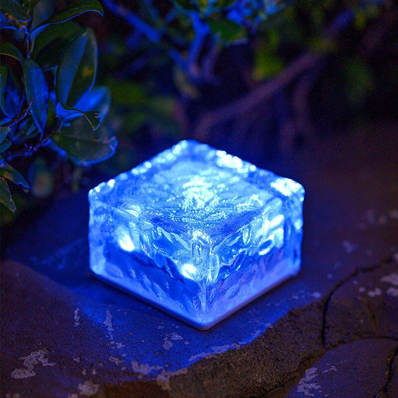 Lorled Colored Solar Lights Cube Solar Brick Lights Unique Solar Powered Landscape Lights