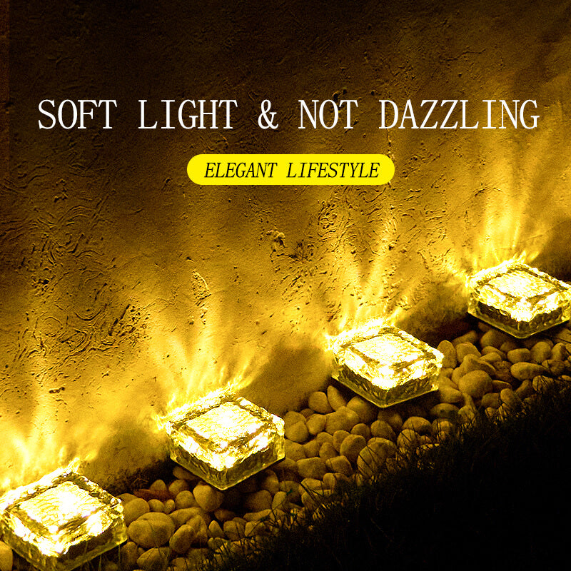 Lorled Led Cube Lights For Garden Solar Pathway Lights Extra Bright Solar Brick Lights