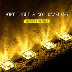 Lorled Led Cube Lights For Garden Solar Pathway Lights Extra Bright Solar Brick Lights
