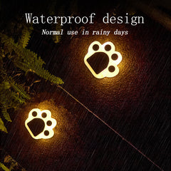 Lorled Warm Light Color Changing Solar Lights Solar Paw Print Lights