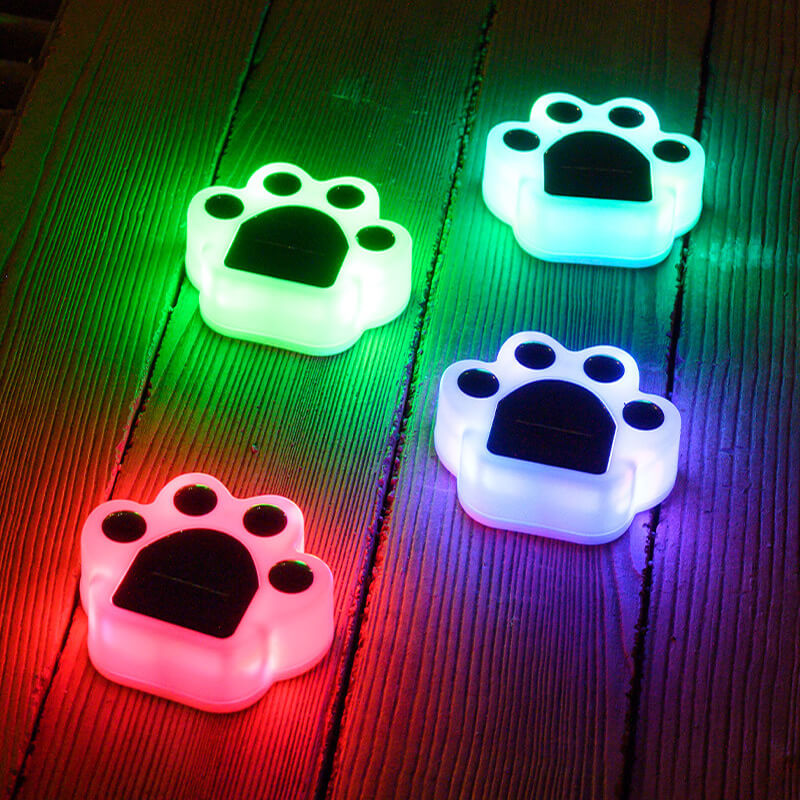 Lorled Solar Powered Paw Print Lights Solar Garden Decoratives Lights