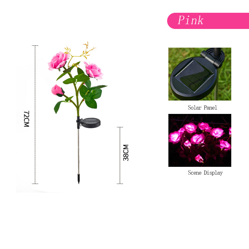 Lorled High Powered Solar Rose Lights Waterproof Solar Lights Outdoor Decor