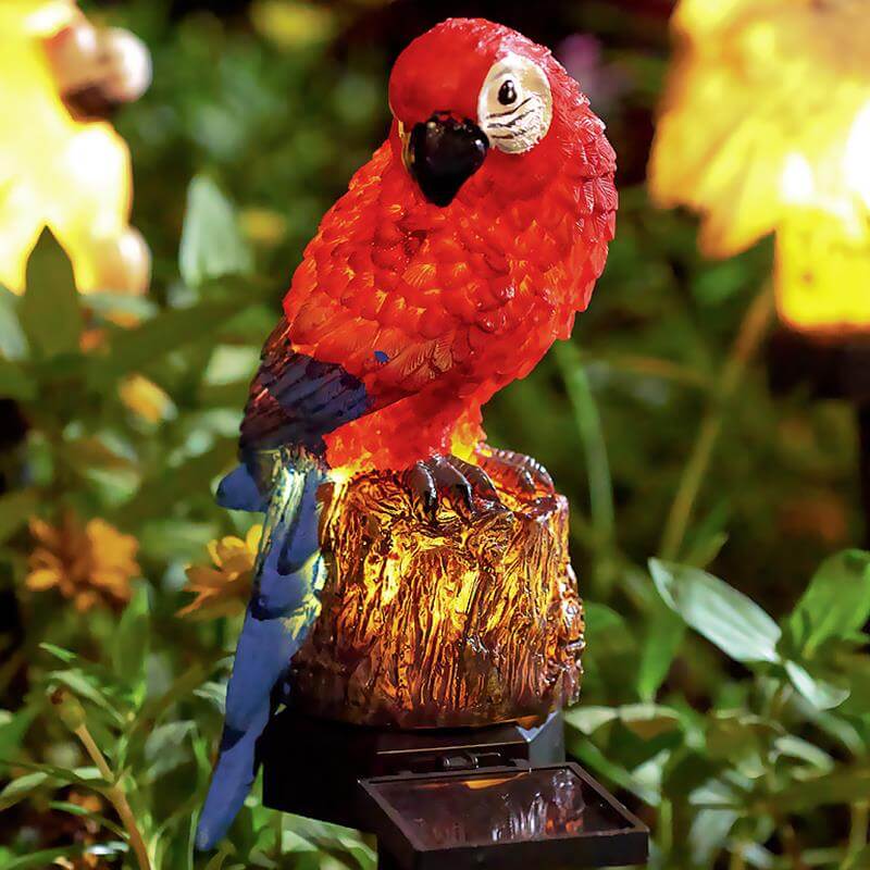  HSHD Solar Animal Lights Outdoor-Macaw Figurine Waterproof  Garden Decor with Metal Yard Art, Parrot Statue Light for Pathway Patio  Backyard Decoration Lawn Ornaments(Parrot) : Tools & Home Improvement