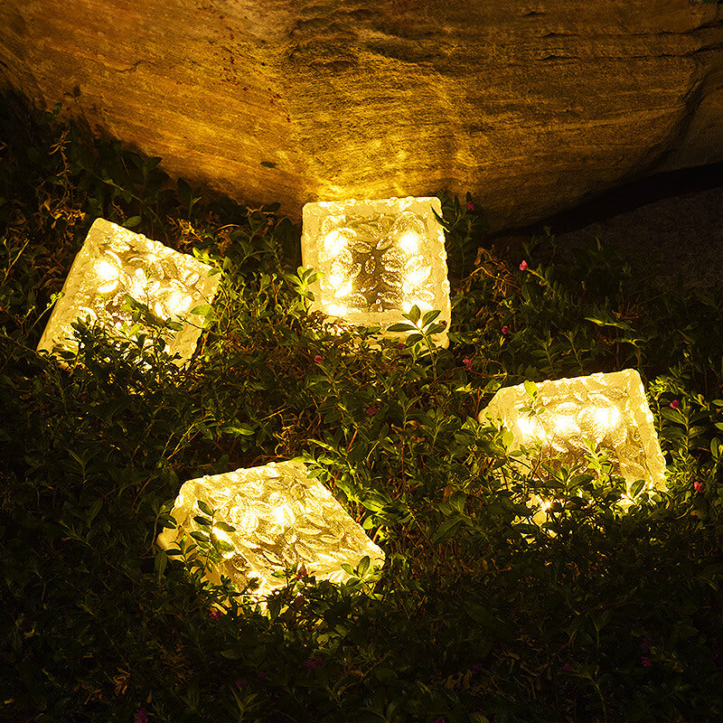 Lorled High Quality Ice Cube Solar Lights Outdoor Solar Brick Lights Unique Colour Changing Solar Lights