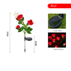 Lorled Outdoor Solar Flower Lights Flower Shaped Solar Lights Sun Powered Outdoor Lights