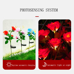Lorled Solar Rose Flower Lights Solar Flower Lights Outdoor Solar Landscape Lights