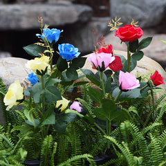 Lorled High Quality Rose Solar Lights Outdoor Waterproof Smart Solar Flower Lights