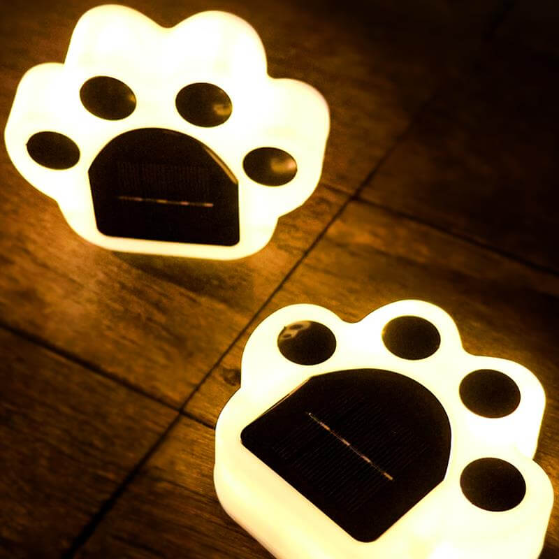 Lorled Solar Paw Print Lights Outdoor Garden Sun Powered Lights