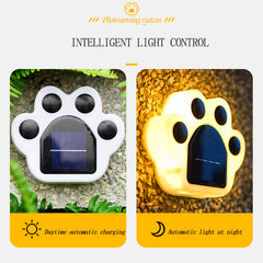 Lorled Waterproof Solar Garden Lights Solar Paw Print Lights