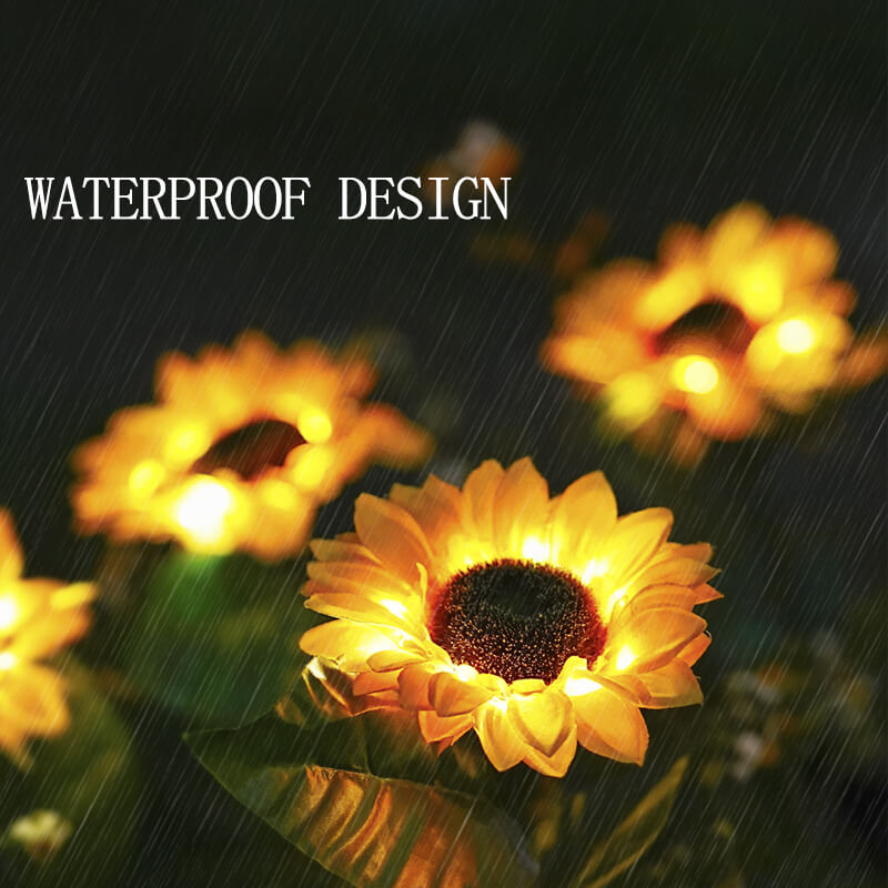 Lorled Solar Sunflower Lights Outdoor Waterproof Flower Shaped Solar Lights