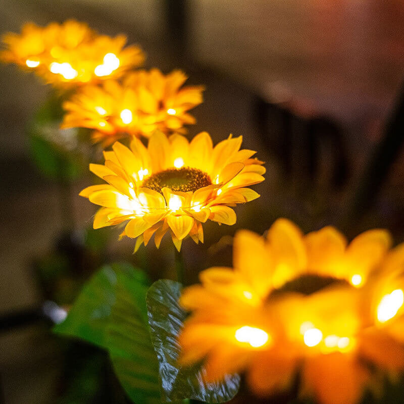Lorled Sunflower Solar Lights Outdoor Decor Solar Powered Decorations