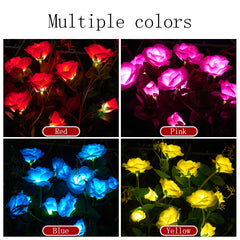 Lorled Rose Solar Lights Solar Flower Lights Outdoor Waterproof Decorative Solar Lights