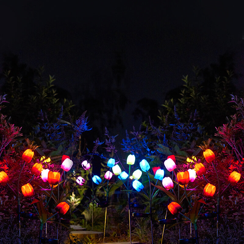 Lorled Outdoor Tulip Solar Lights Long Lasting Solar Garden Lights