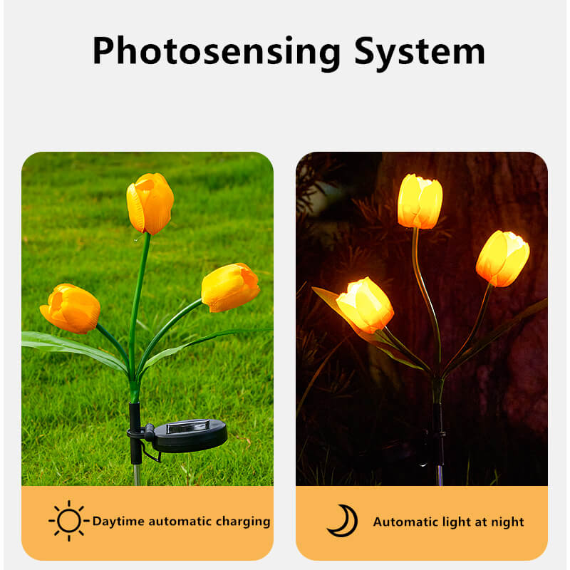Lorled Solar Tulip Lights Tulip Solar Garden Lights